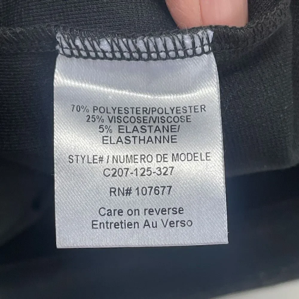 Alice + Olivia Women's Slim Zipper Front Black Leggings Size 6 - Picture 7 of 8